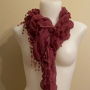 3/$15 Scarf with decorative edge
